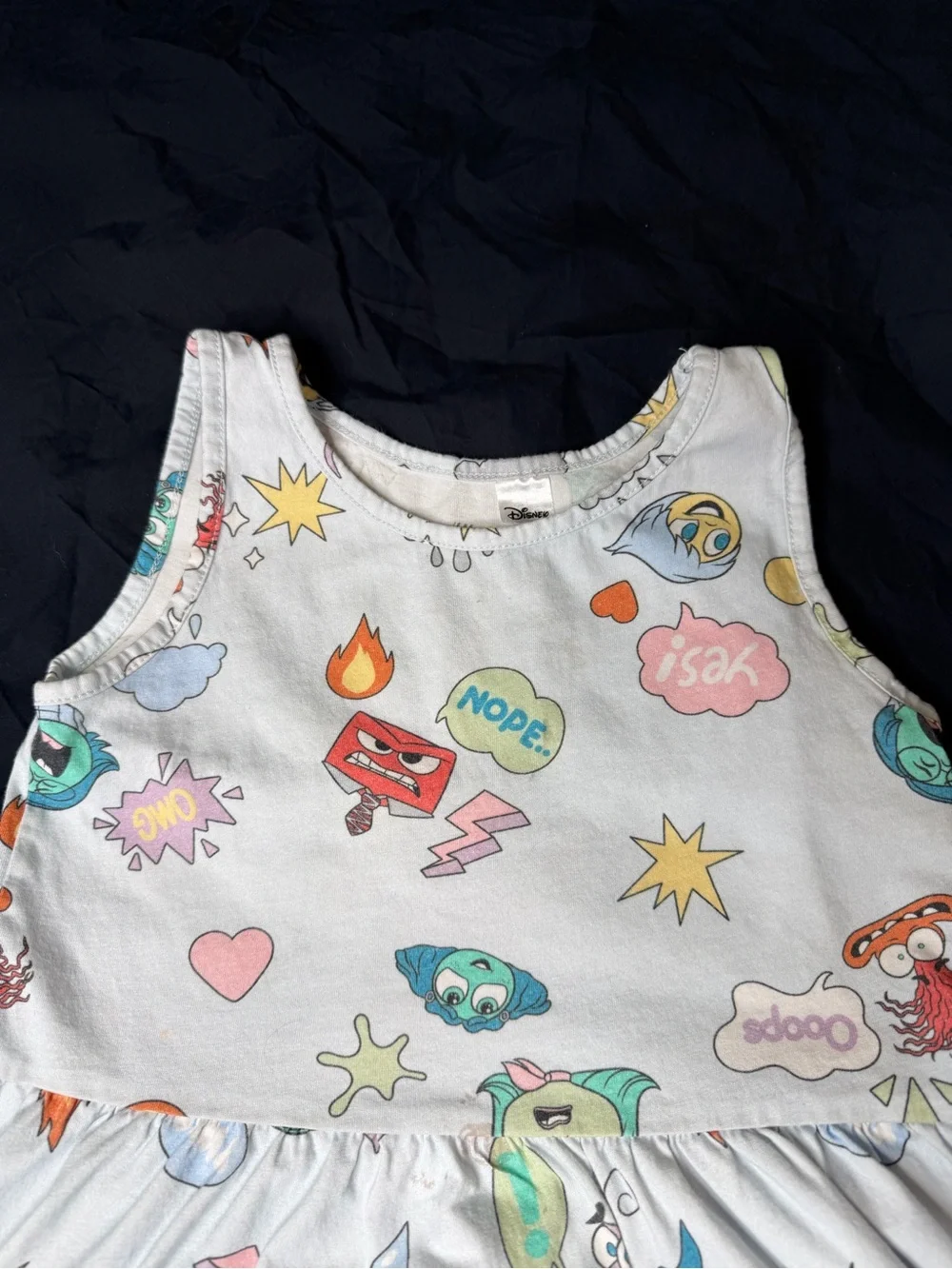 H&M Disney Inside Out Tank Dress  Size  Light Blue 8/10